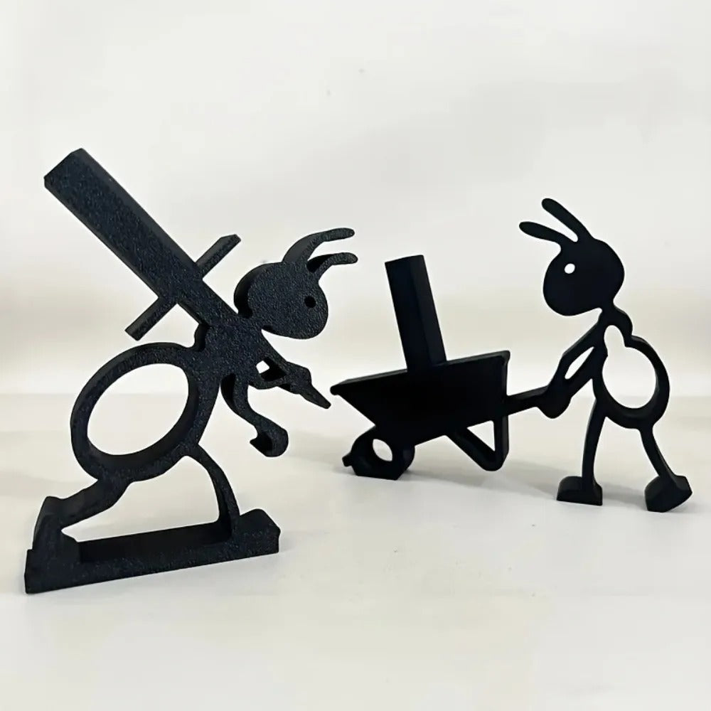 זוג מעמדים לנייר טואלט "נמלים"  עיצוב מינימליסטי מודרני מתנה מקורית לאמבטיה