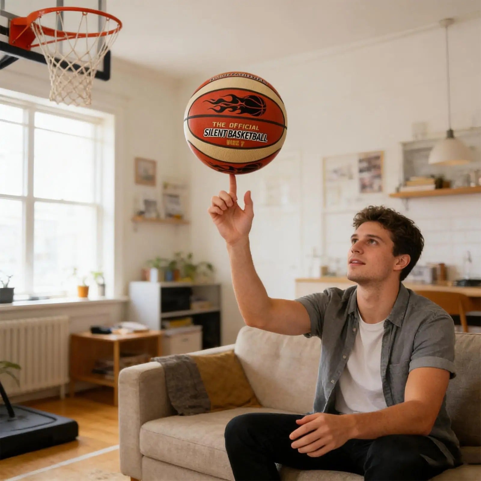 כדורסל שקט לאימון בבית 🔇גודל 🏀7