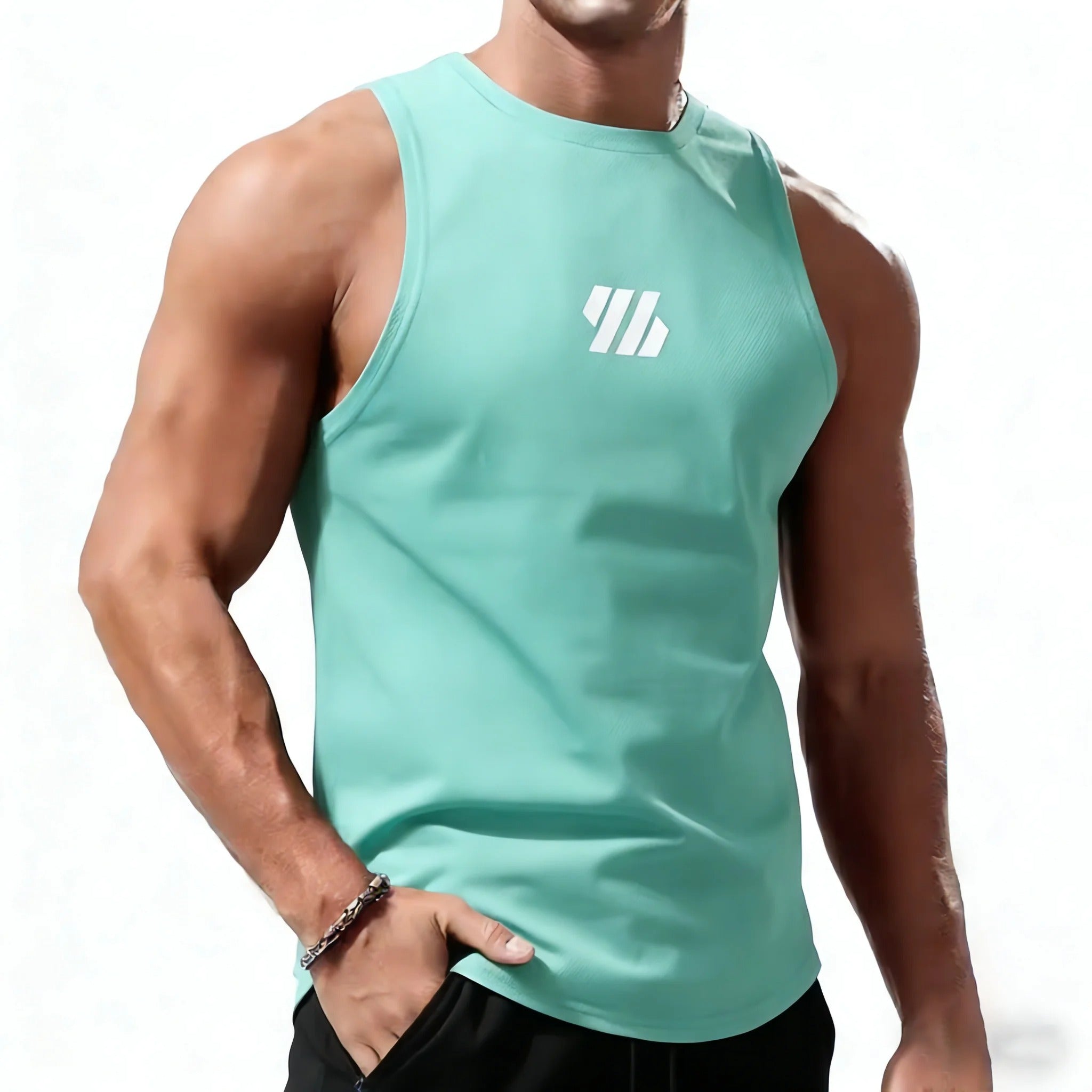 סט 5 גופיית ספורט לגברים חולצת אימון מנדפת זיעה גופיית כושר לריצה וחדר כושר