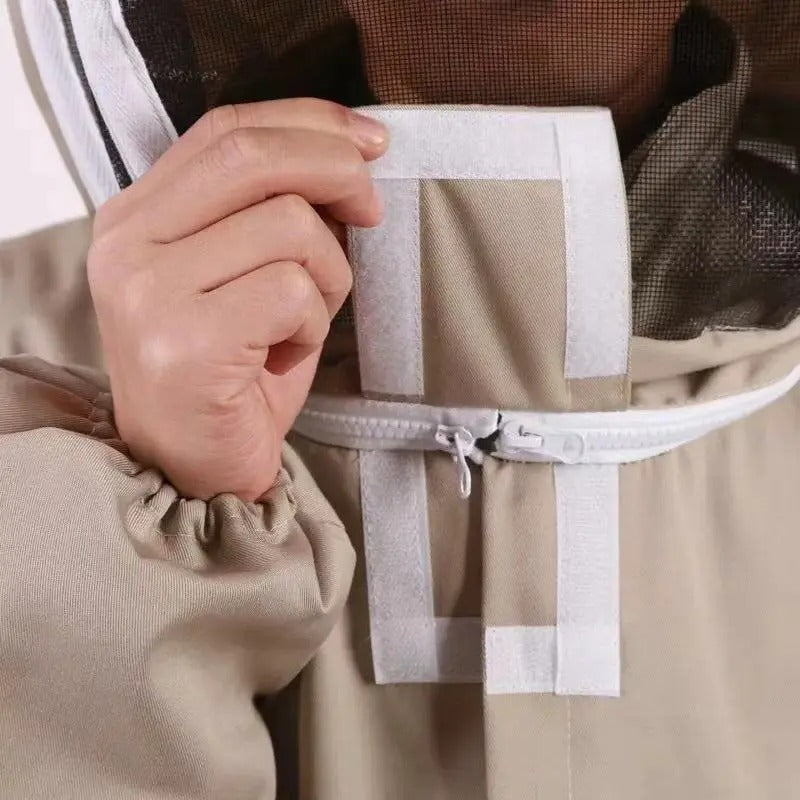 חליפת דבוראים מלאה למבוגרים 🐝 כולל כפפות  חליפת מגן נושמת לגידול דבורים