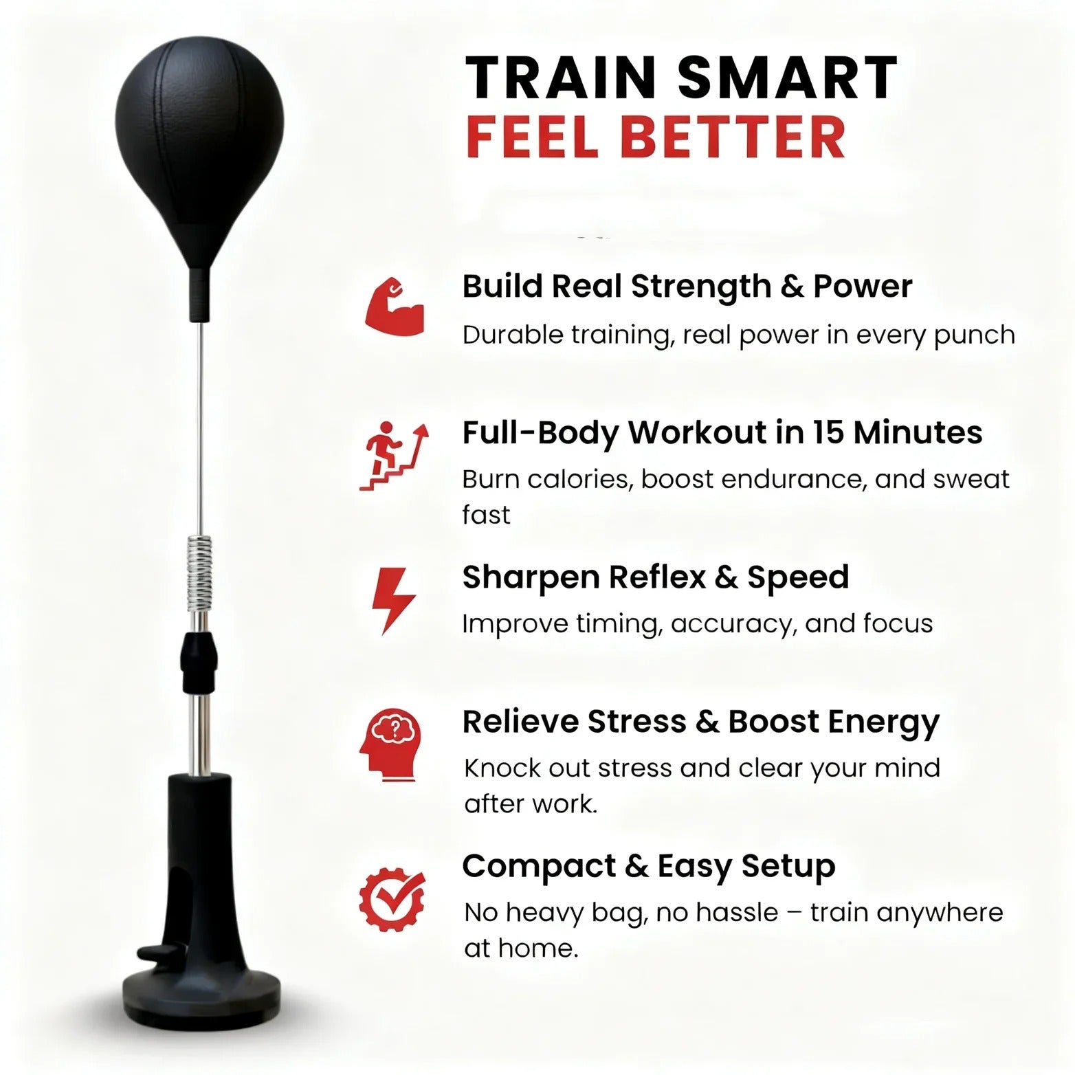 ציוד כושר לבית ולאגרוף שק רפלקס לאימוני מהירות ודיוק