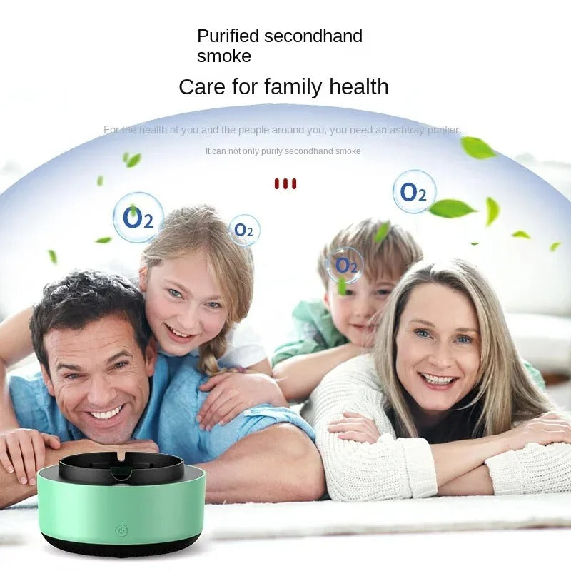 מאפרה חכמה עם מטהר אוויר מובנה סילוק עשן וספיחת ריחות בלחיצת כפתור 🚬🌬️