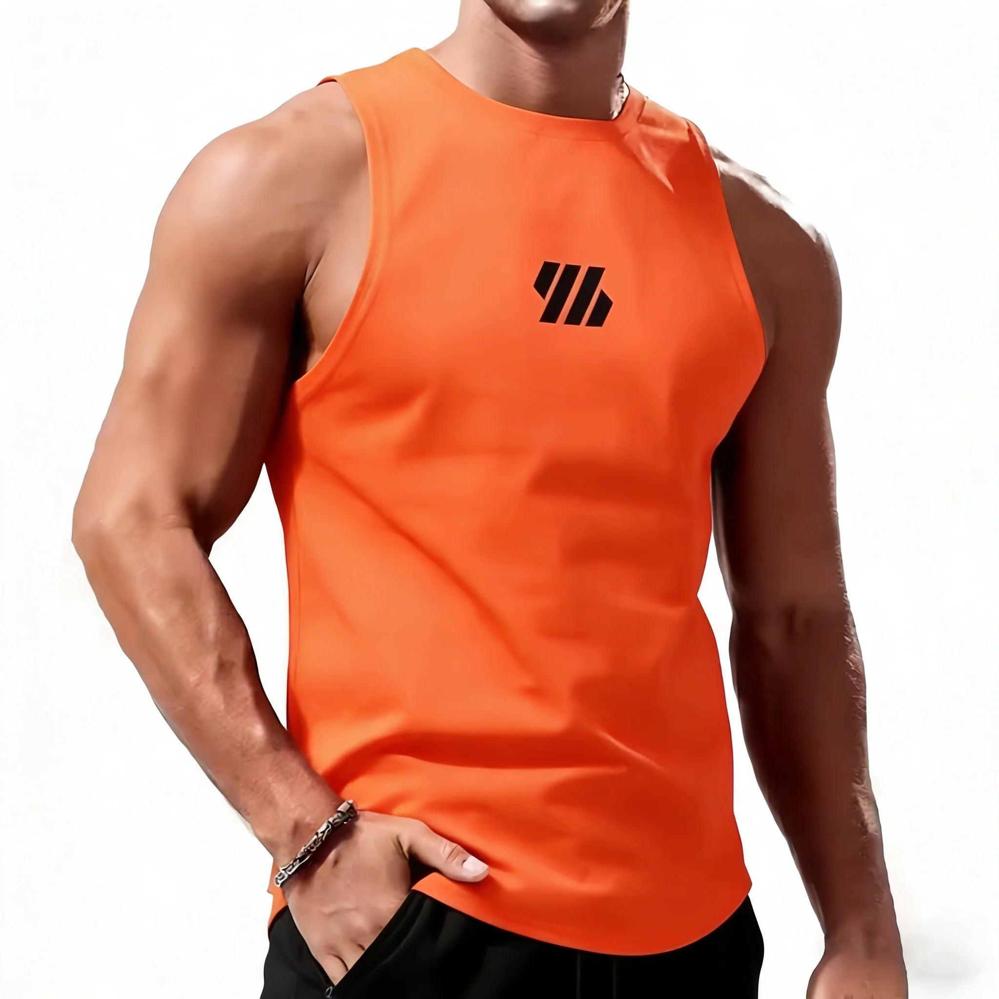 סט 5 גופיית ספורט לגברים חולצת אימון מנדפת זיעה גופיית כושר לריצה וחדר כושר