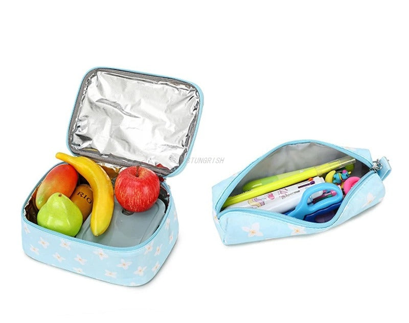 🎀🍱  תיק בית ספר לבנות  סט 3 חלקים בעיצוב מקסים🎀 מתנה