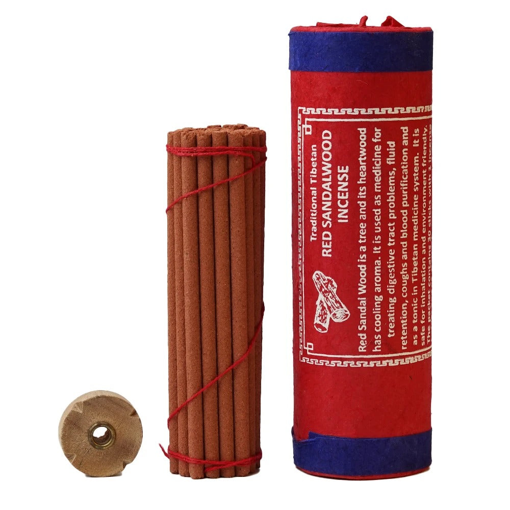 קטורת טיבטית איכותית לבית – עבודת יד מנפאל, ריח טבעי של ארז וסנדלווד | כולל מחזיק