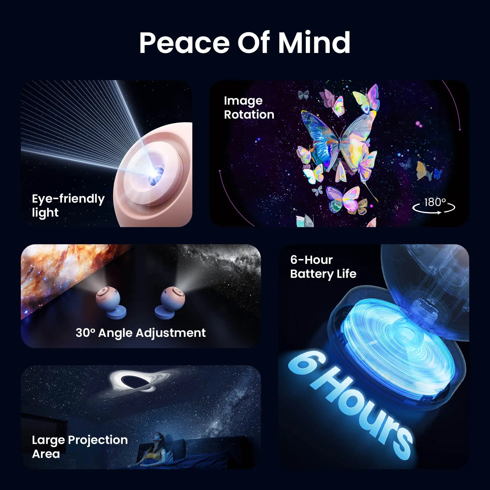מתנה לחובבי החלל 🌌 מקרן כוכבים וגלקסיה מקצועי תאורת איץ די לילה רכה לחדר ילדים