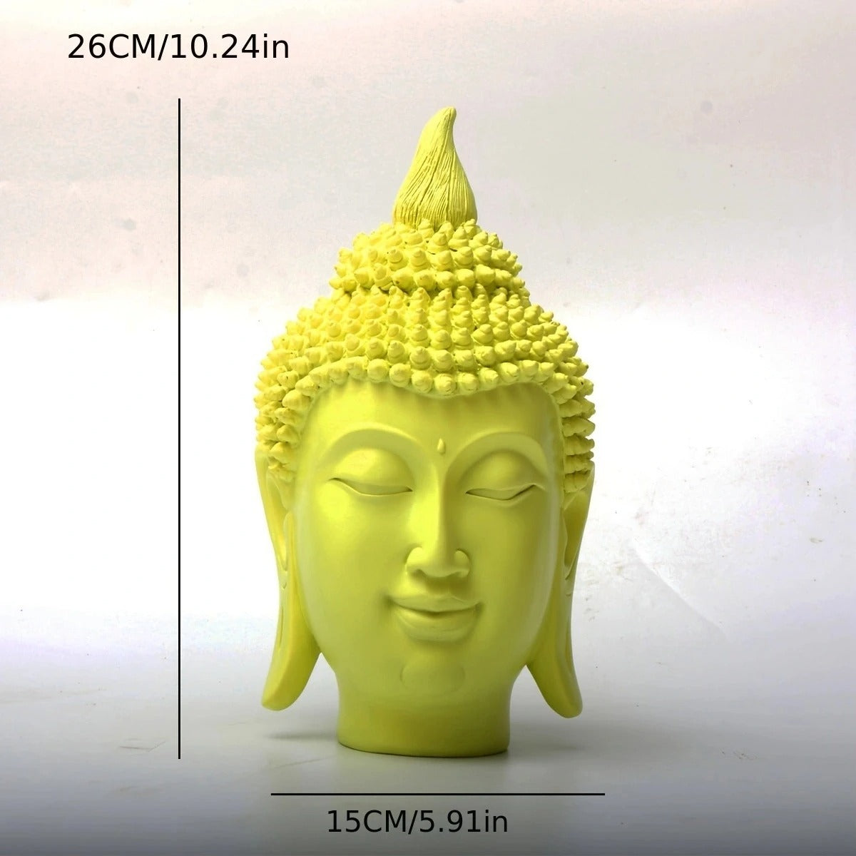 פסל ראש בודהה כתום