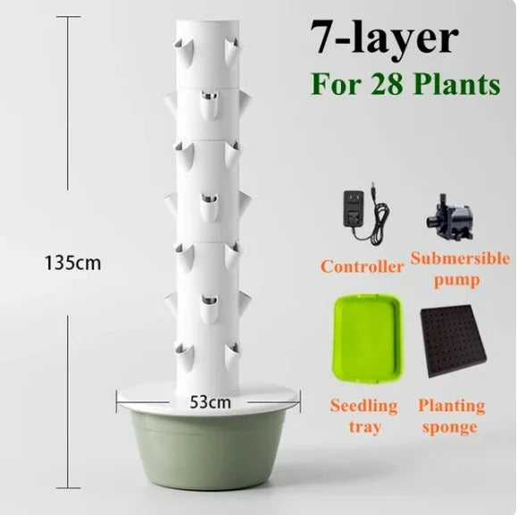 מגדל הידרופוני חכם לבית: ירקות טריים לאורך כל השנה ללא צורך באדמה