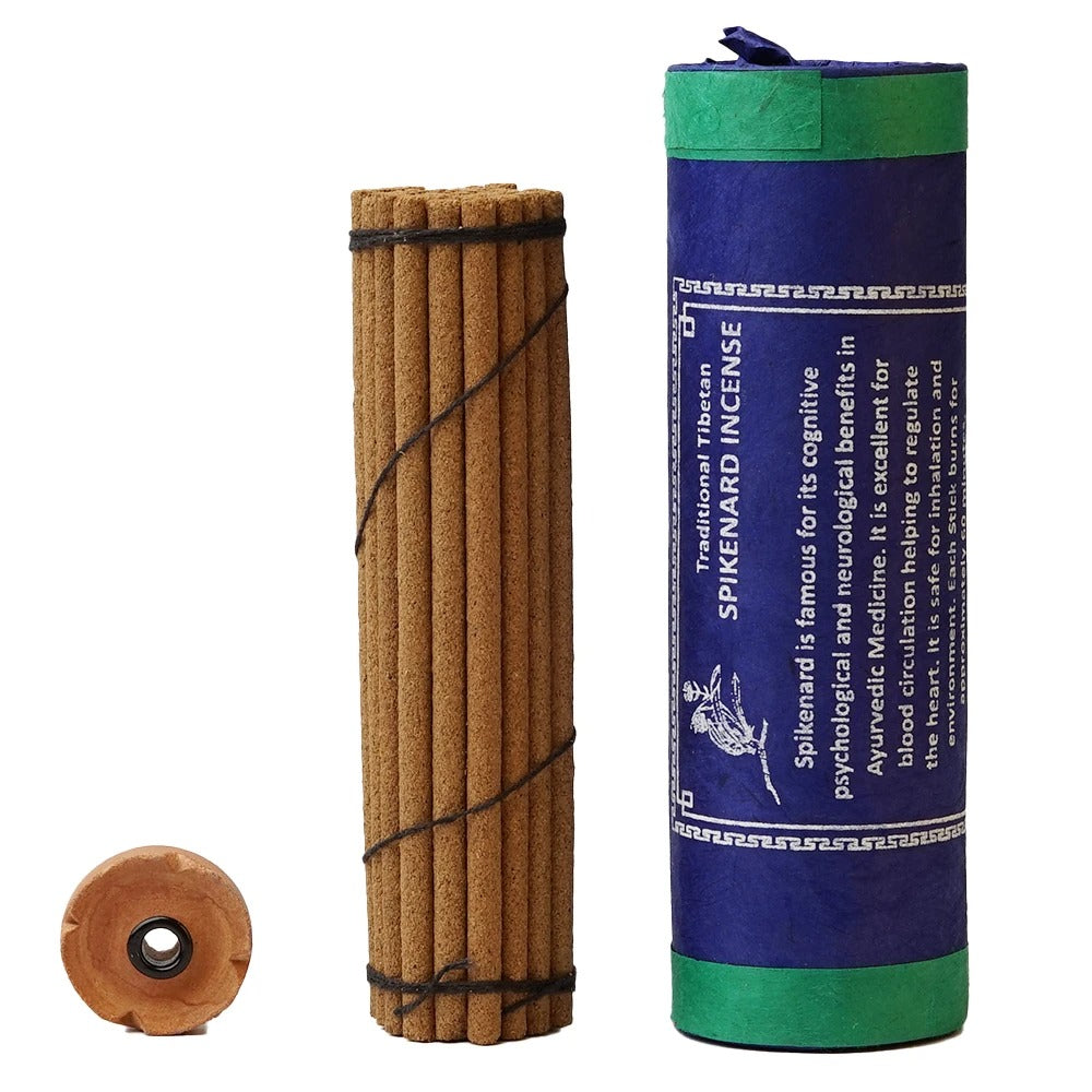 קטורת טיבטית איכותית לבית – עבודת יד מנפאל, ריח טבעי של ארז וסנדלווד | כולל מחזיק