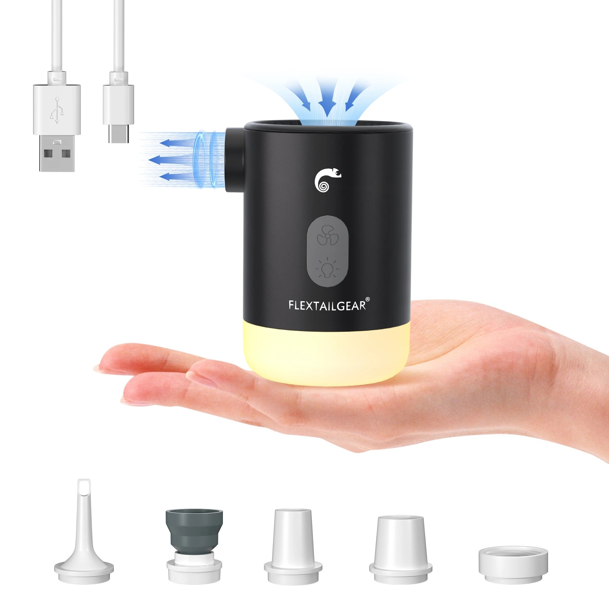 גדג'טים חדשים ניפוח, אור וסוללה שלושה במוצר אחד ניידת  כל מה שצריך לטיול בטוח ונוח