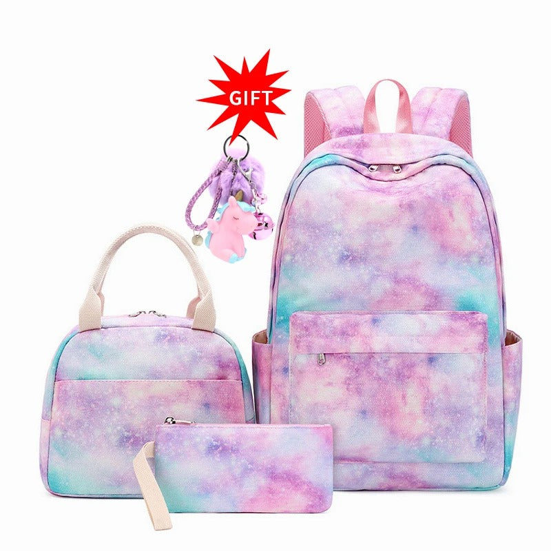🎀🍱  תיק בית ספר לבנות  סט 3 חלקים בעיצוב מקסים🎀 מתנה