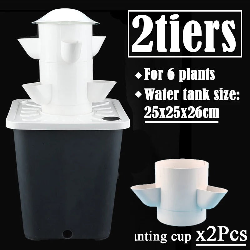 מערכת הידרופונית ביתית לגידול ירקות ופירות אנכית מקסימום יבול במינימום מקום!"