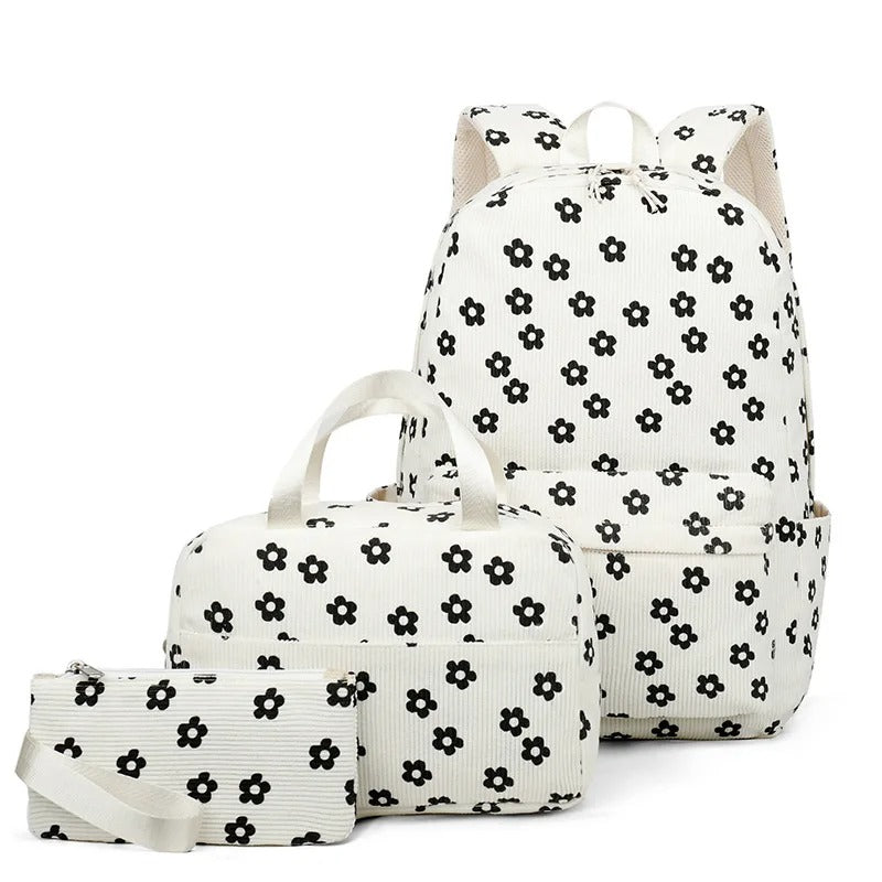 🌸🎓 סט לייף סטייל אלגנטי  בד קורדרוי רך, מושלם ללימודים ויום־יום