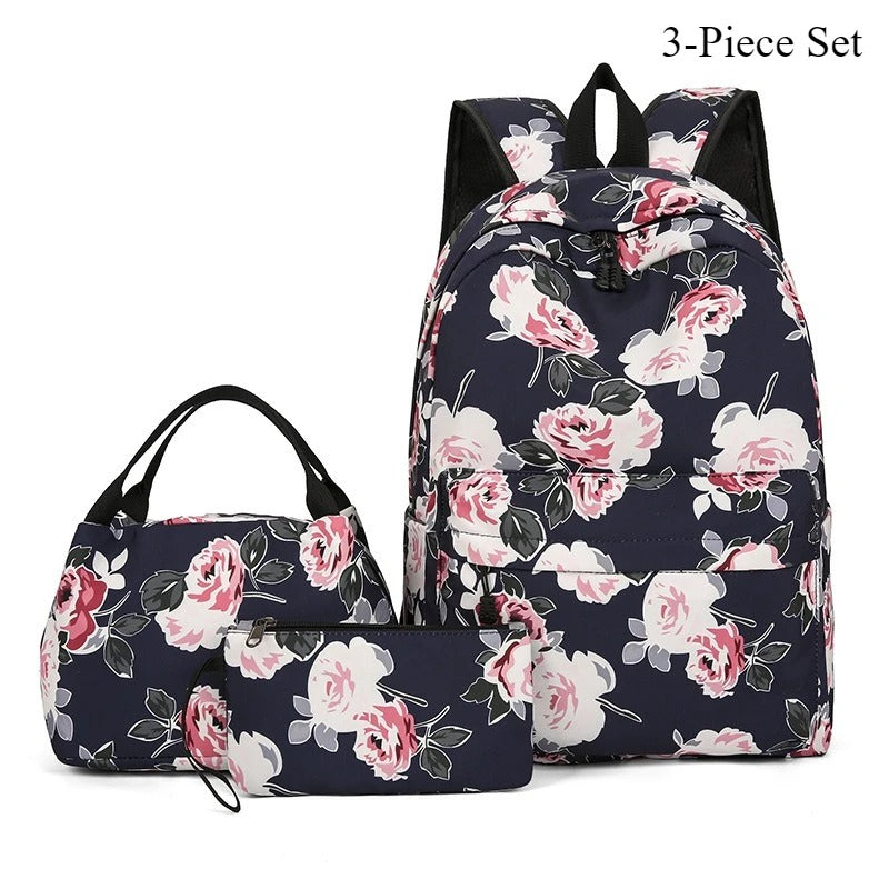 🎒🖤 סט תיקים בית ספר ילדות אלגנטי, פרקטי ובעל קיבולת גדולה