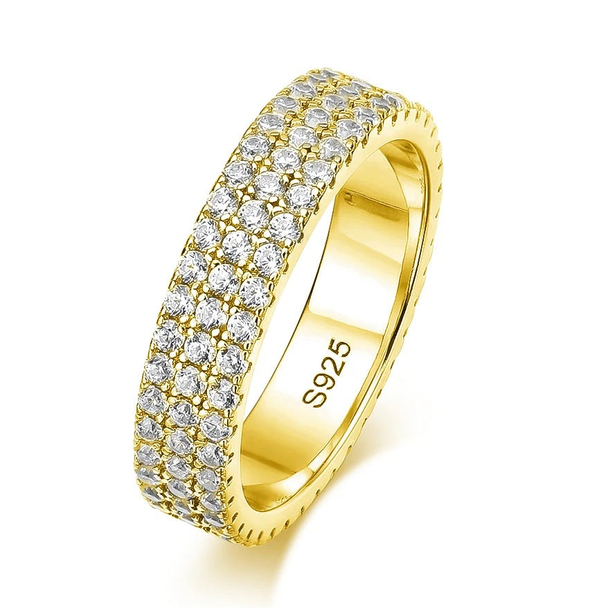 טבעת יהלום מוייסנייט  אובלית כסף 925 מצופה זהב לבן 18 קארט