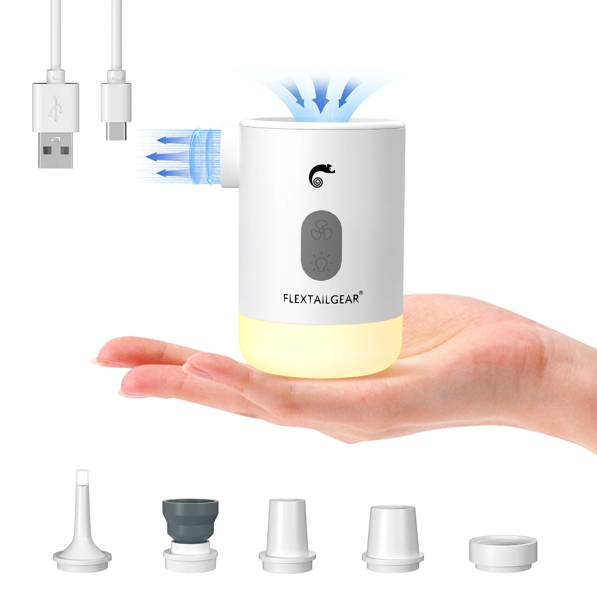 גדג'טים חדשים ניפוח, אור וסוללה שלושה במוצר אחד ניידת  כל מה שצריך לטיול בטוח ונוח