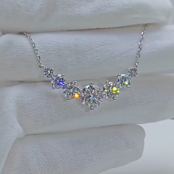 שרשרת תליון קרוס משובצת אבני זירקון - מויסניט איכותי יוקרה ונצנוץ מושלם