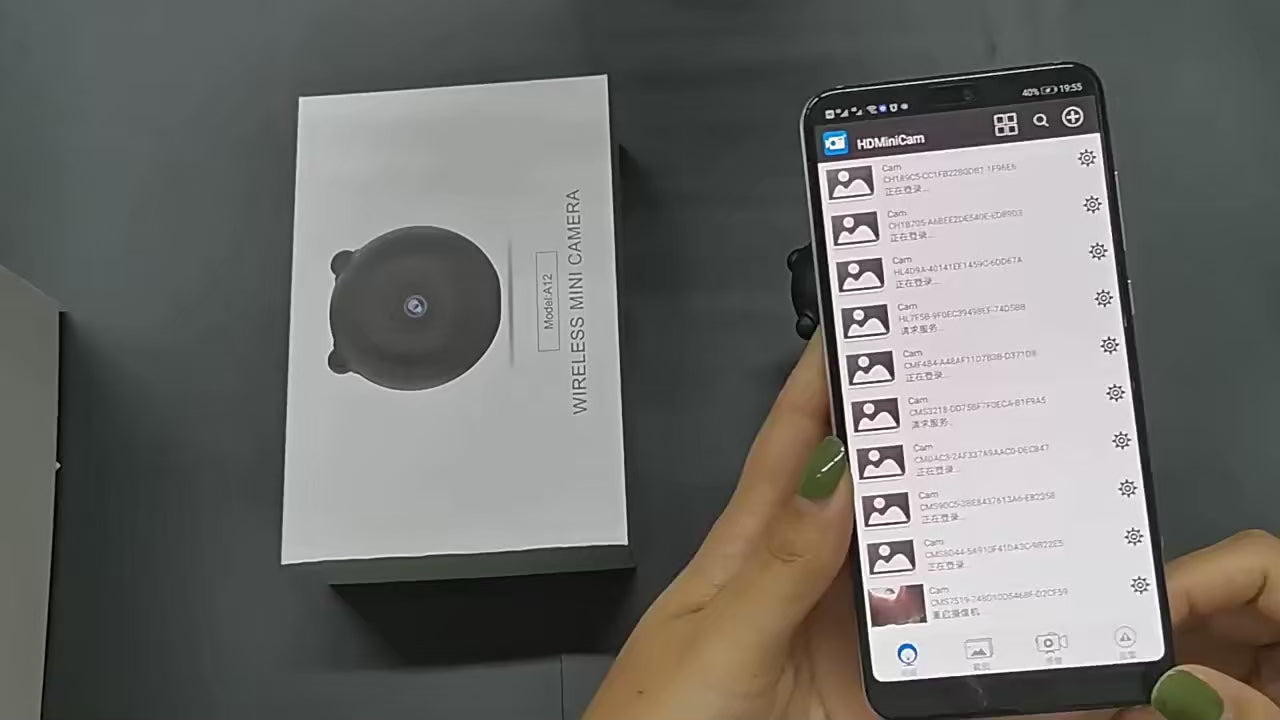 מצלמת בית מיני אלחוטית שלט מרחוק ראיית לילה, ללא צורך בשקע Lenovo WiFi HD