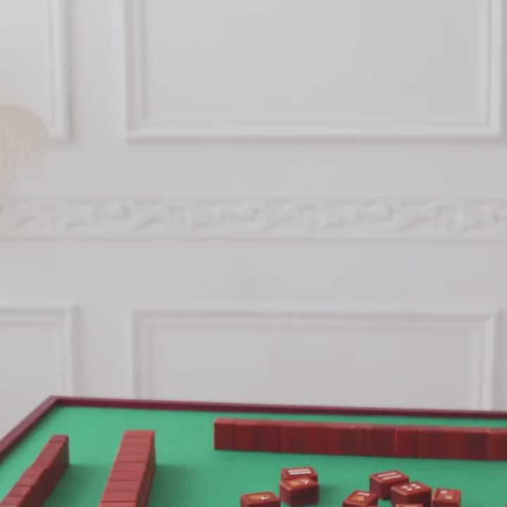 סט מחשק מהג'ונג יוקרתי לאספנים 144 אבני משחק מעץ סיאם רוזווד