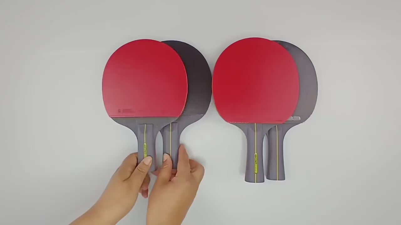 מבצע זוג מחבטים טנייס שולחן + תיק סט פינג פונג רמה מקצועי 6 כוכבים
