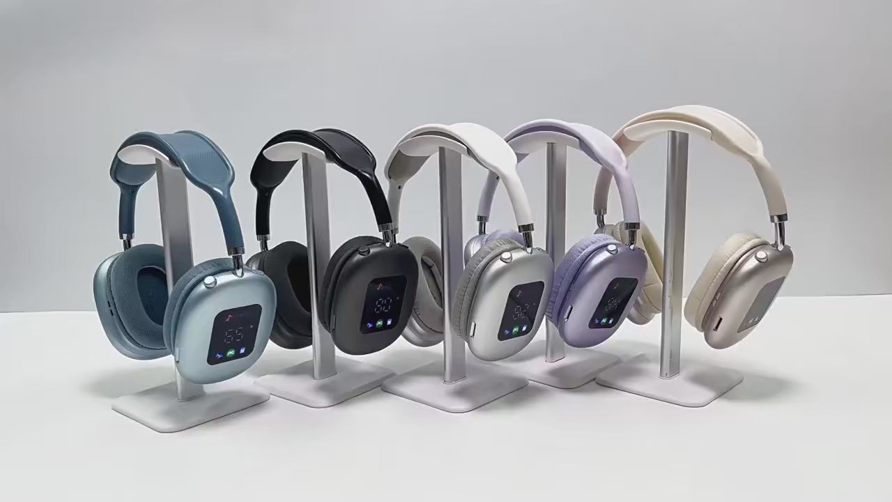 אוזניות אלחוטיות עם מסך , סוללה ארוכת טווח ואיכות סאונד גבוהה RGB Bluetooth