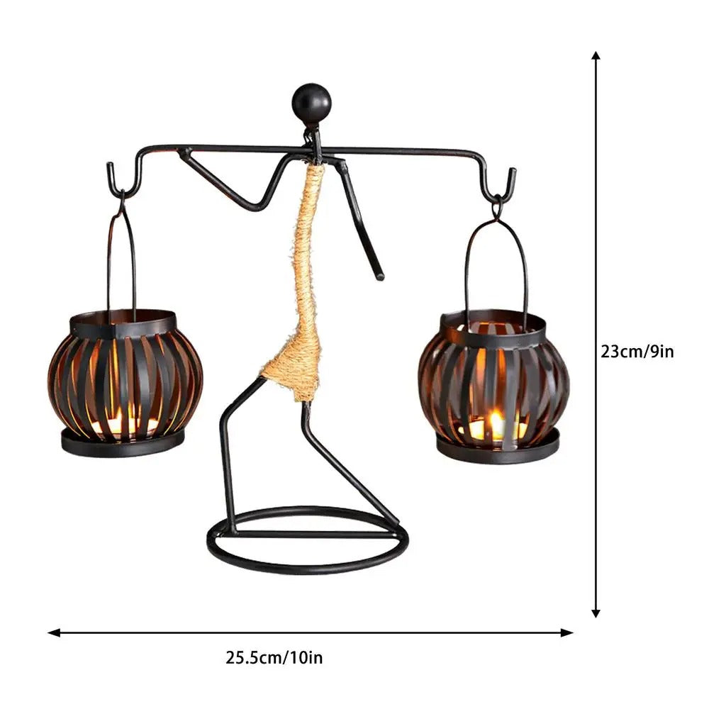 מחזיק נר רֵיחָנִי דקורטיבי לבית חדרי שירותים פמוט ברזל רטרו בסגנון לייף סטייל