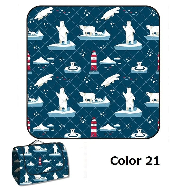 מחצלת חוץ מתקפלת לפיקניק, קמפינג וחוף 200- 200 ס'מ 24 דגמים