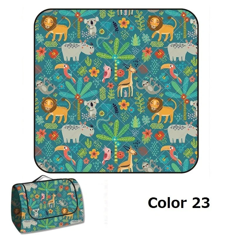 מחצלת חוץ מתקפלת לפיקניק, קמפינג וחוף 200- 200 ס'מ 24 דגמים