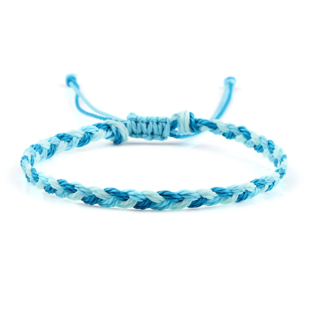 סט 5 צמידי חבל טיבטיים עבודת יד 30 צבעים מתנה מושלמת לחברות