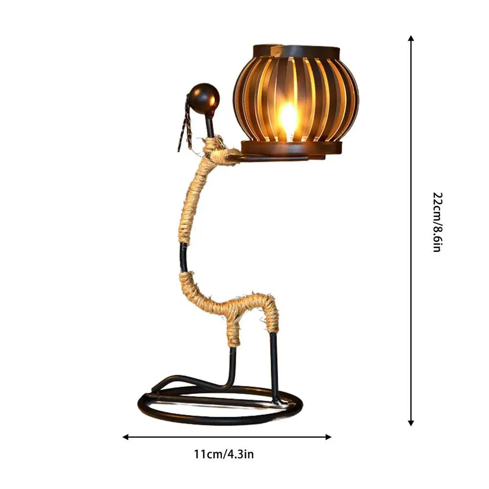מחזיק נר רֵיחָנִי דקורטיבי לבית חדרי שירותים פמוט ברזל רטרו בסגנון לייף סטייל