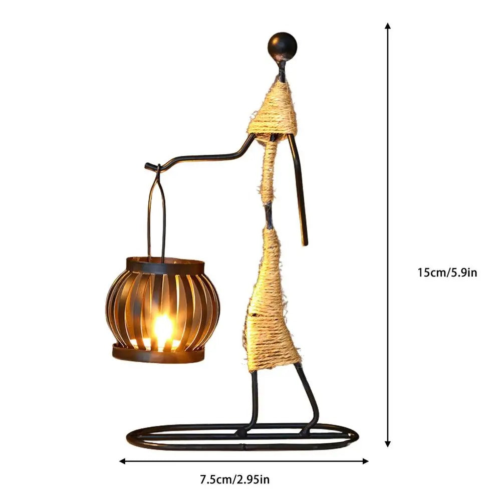 מחזיק נר רֵיחָנִי דקורטיבי לבית חדרי שירותים פמוט ברזל רטרו בסגנון לייף סטייל