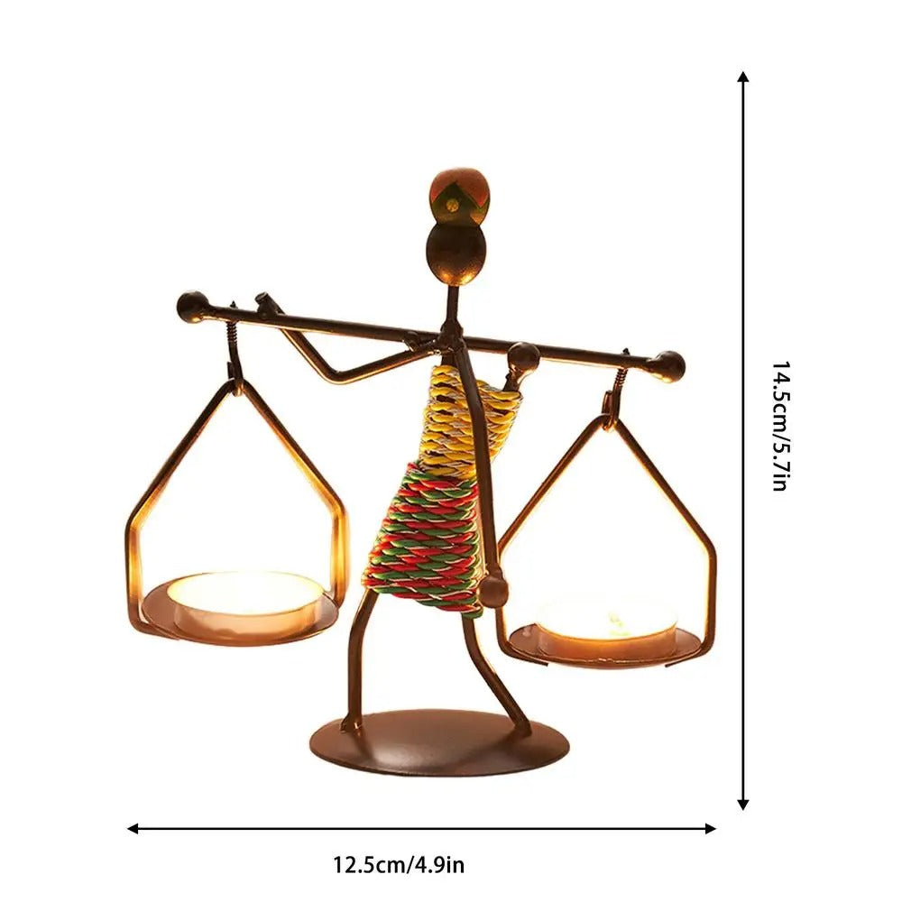 מחזיק נר רֵיחָנִי דקורטיבי לבית חדרי שירותים פמוט ברזל רטרו בסגנון לייף סטייל
