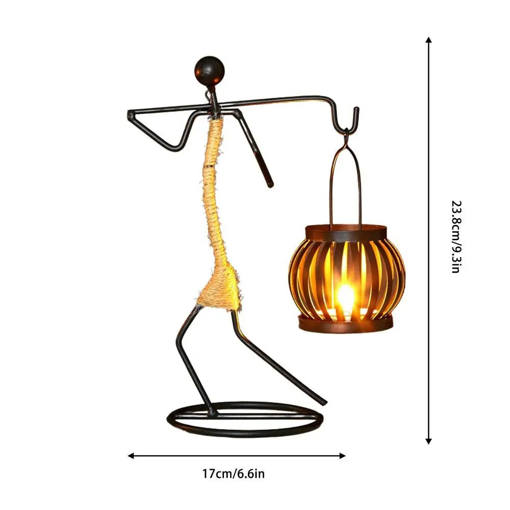 מחזיק נר רֵיחָנִי דקורטיבי לבית חדרי שירותים פמוט ברזל רטרו בסגנון לייף סטייל